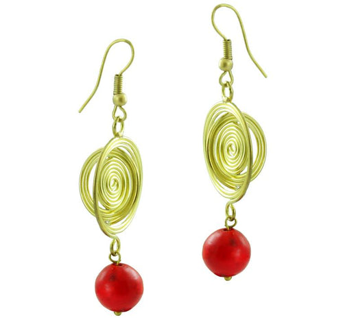 Kupferohrringe Ohrringe Damen Ohrhänger Kupfer Ohrschmuck Schmuck Hänger Kreise Kugel