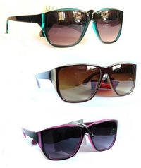 Load image into Gallery viewer, Unisex Sonnenbrille Nerdbrille Retro zweifarbig getönt unisex braun blau rosa
