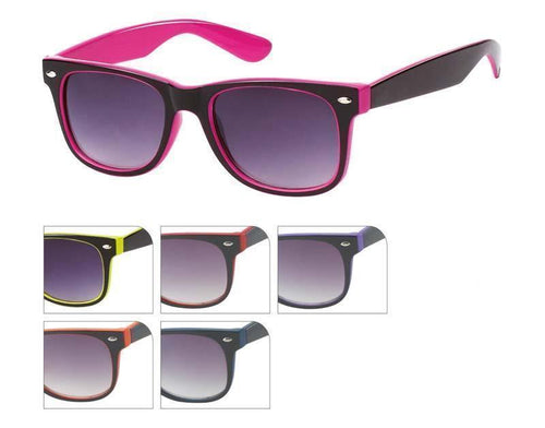 Sonnenbrille Unisex Atzenbrille  Nerdbrille getönt 400UV schwarz innen bunt