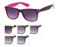 Load image into Gallery viewer, Sonnenbrille Unisex Atzenbrille  Nerdbrille getönt 400UV schwarz innen bunt
