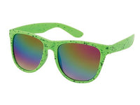 Load image into Gallery viewer, Sonnenbrille Farbkleckse Nerd Rainbow verspiegelt 400 UV
