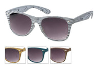Load image into Gallery viewer, Sonnenbrille Nerd Holz Design verspiegelt getönt 400 UV
