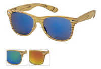 Load image into Gallery viewer, Sonnenbrille Nerd Holz Design verspiegelt getönt 400 UV
