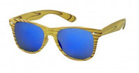 Load image into Gallery viewer, Sonnenbrille Nerd Holz Design verspiegelt getönt 400 UV
