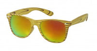 Load image into Gallery viewer, Sonnenbrille Nerd Holz Design verspiegelt getönt 400 UV
