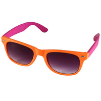 Load image into Gallery viewer, Sonnenbrille Nerd zweifarbig Unisex Brille lila getönt 400 UV
