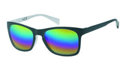 Load image into Gallery viewer, Sonnenbrille verspiegelt 400 UV Nerd schwarz bunt
