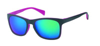 Load image into Gallery viewer, Sonnenbrille verspiegelt 400 UV Nerd schwarz bunt
