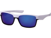 Load image into Gallery viewer, Sonnenbrille verspiegelt 400UV eckig schwarz oben bunt Sport
