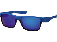 Load image into Gallery viewer, Sonnenbrille verspiegelt 400UV eckig schwarz oben bunt Sport

