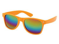 Load image into Gallery viewer, Sonnenbrille Unisex Nerd Regenbogen verspiegelt 400 UV  bunt
