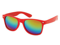 Load image into Gallery viewer, Sonnenbrille Unisex Nerd Regenbogen verspiegelt 400 UV  bunt
