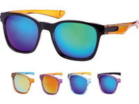 Load image into Gallery viewer, Sonnenbrille bunt verspiegelt 400 UV  transparent dreifarbig sportlich
