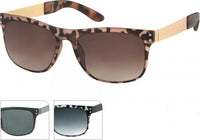 Load image into Gallery viewer, Sonnenbrille Animal Print 400 UV Nerd Punkte Metallbügel  getönt
