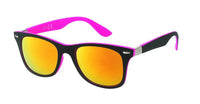 Load image into Gallery viewer, Sonnenbrille verspiegelt 400 UV Nerd Silberscharnier schwarz bunt
