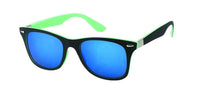 Load image into Gallery viewer, Sonnenbrille verspiegelt 400 UV Nerd Silberscharnier schwarz bunt
