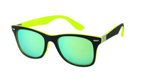 Load image into Gallery viewer, Sonnenbrille verspiegelt 400 UV Nerd Silberscharnier schwarz bunt
