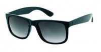 Load image into Gallery viewer, A pair of Sonnenbrille bunt verspiegelt schwarz 400 UV im klassischen Nerd-Stil, mit schwarz rechteckigem Rahmen und dunkel verspiegelten Gläsern, auf weißem Hintergrund.
