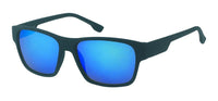 Load image into Gallery viewer, Sonnenbrille verspiegelt schwarz 400UV Bügel dünn gummiert
