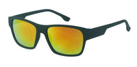 Load image into Gallery viewer, Sonnenbrille verspiegelt schwarz 400UV Bügel dünn gummiert
