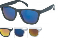 Cargar imagen en el visor de la galería, Sonnenbrille verspiegelt schwarz weiß 400 UV  Stil Panto Steg Nerd
