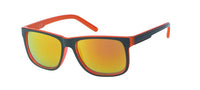 Load image into Gallery viewer, Sonnenbrille verspiegelt 400 UV Nerd schwarz bunt Streifen zweifarbig
