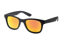 Load image into Gallery viewer, Sonnenbrille schwarz Nerd 400 UV verspiegelt orange blau grün

