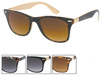 Load image into Gallery viewer, Sonnenbrille  400 UV schwarz gemustert Zierscharnier Ziermandel getönt
