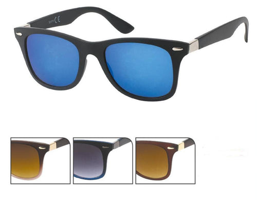 Sonnenbrille 400UV braun schwarz Zierscharnier eckige Ziermandel