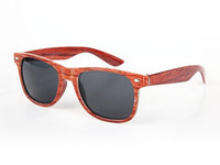 Load image into Gallery viewer, Sonnenbrille Nerdbrille 400 UV Ziermandel Holzdesign Maserung
