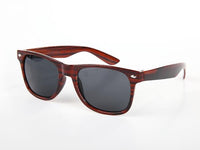 Load image into Gallery viewer, Sonnenbrille Nerdbrille 400 UV Ziermandel Holzdesign Maserung
