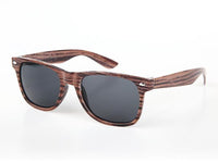 Load image into Gallery viewer, Sonnenbrille Nerdbrille 400 UV Ziermandel Holzdesign Maserung
