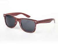 Load image into Gallery viewer, Sonnenbrille Nerdbrille 400 UV Ziermandel Holzdesign Maserung
