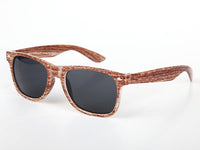 Load image into Gallery viewer, Sonnenbrille Nerdbrille 400 UV Ziermandel Holzdesign Maserung
