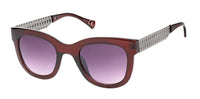 Load image into Gallery viewer, Sonnenbrille Nerd breite Metallbügel Rautenmuster 400 UV Bügelkappen
