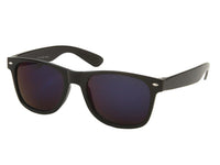 Load image into Gallery viewer, Sonnenbrille bunt verspiegelt schwarzer Rahmen 400 UV classic Nerd
