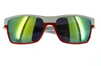 Load image into Gallery viewer, Nerd Sonnenbrille weiß bunt verspiegelt rot grün orange
