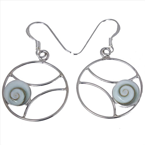 Shivaauge rund Silberbögen Silberohrringe Ohrringe 925er Sterling Silber Damen Schmuck Shiva Auge