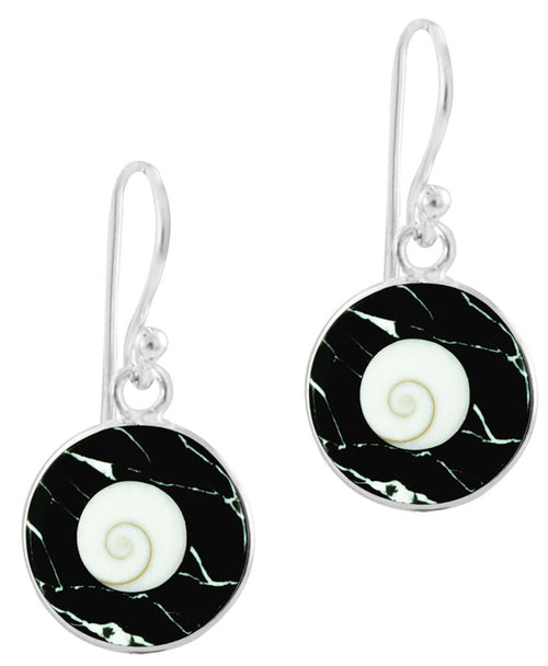 Shivaauge Raisin Harz schwarz Silberohrringe Ohrringe Ohrhänger 925er Sterling Silber Shiva Auge