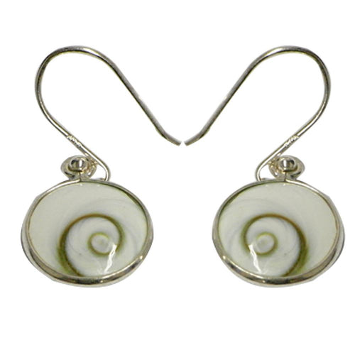 Shivaauge Silberohrringe rund 15 mm Ohrringe 925er Sterling Silber Shiva Auge Eye Damen Schmuck