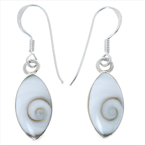 Shivaauge Silberohrringe Mandel 15 mm Ohrringe 925er Sterling Silber Shiva Auge Eye Damen Schmuck