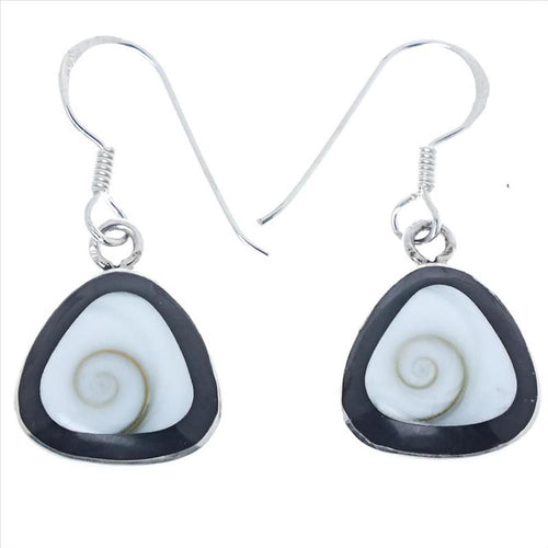 Shivaauge Silberohrringe Resin dreieckig Ohrringe 925er Sterling Silber Shiva Auge Damen Schmuck