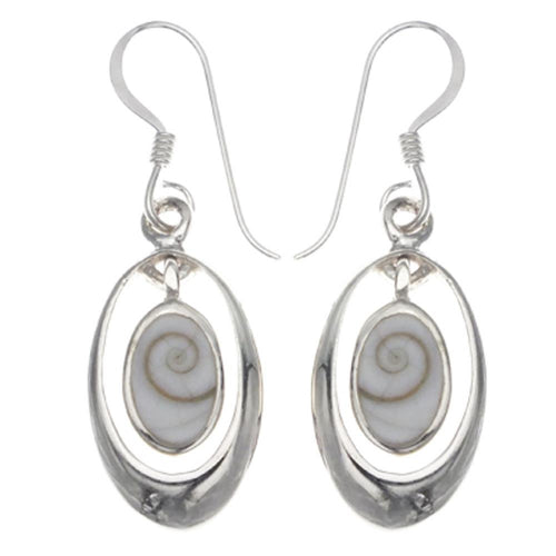 Shivaauge Ellipsen Silberohrringe Ohrringe Ohrhänger 925er Sterling Silber Damen Schmuck Shiva Auge