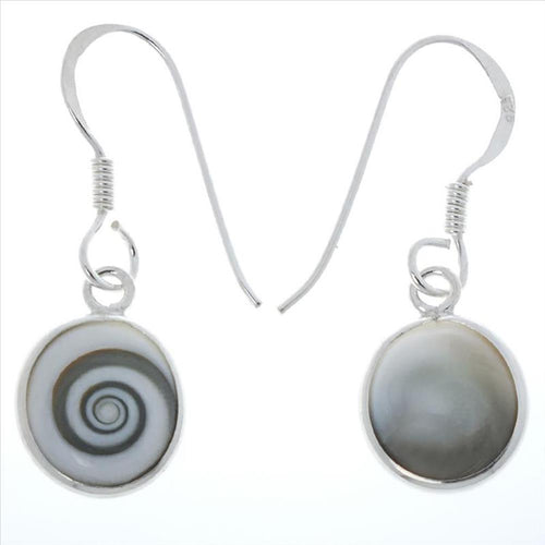 Shivaauge Silberohrringe oval 10 mm Ohrringe Ohrhänger 925er Silber Shiva Auge Eye Damen Schmuck