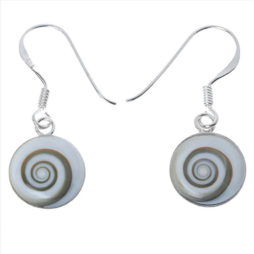Shivaauge 925 Sterling Silber Damen Ohrringe rund 10mm