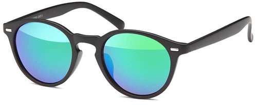 Sonnenbrille rund John Lennon Nerd Vintage Retro Steg 400UV Linie verspiegelt