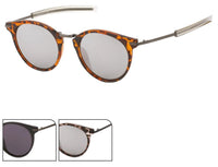 Load image into Gallery viewer, Sonnenbrille Panto Round Glasses 400 UV Steg hoch eckig Metall Bügel gerade
