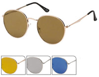 Load image into Gallery viewer, Sonnenbrille Pilotenbrille Panto Round 400 UV verspiegelt Steg lang geknickt
