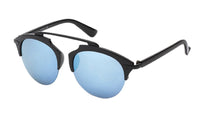 Load image into Gallery viewer, Sonnenbrille Retro Brille 400 UV Metall Zwicker Form unten frameless schwarz
