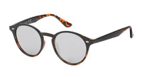 Load image into Gallery viewer, Sonnenbrille Panto Round Glasses 400 UV verspiegelt Ziermandel silbern

